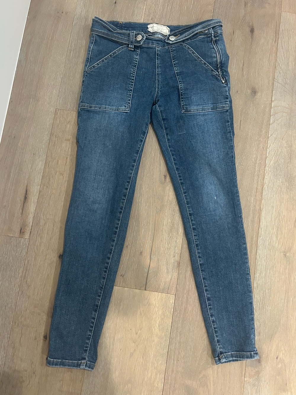 Free People Dark Blue Women's Slim Stretch Jeans